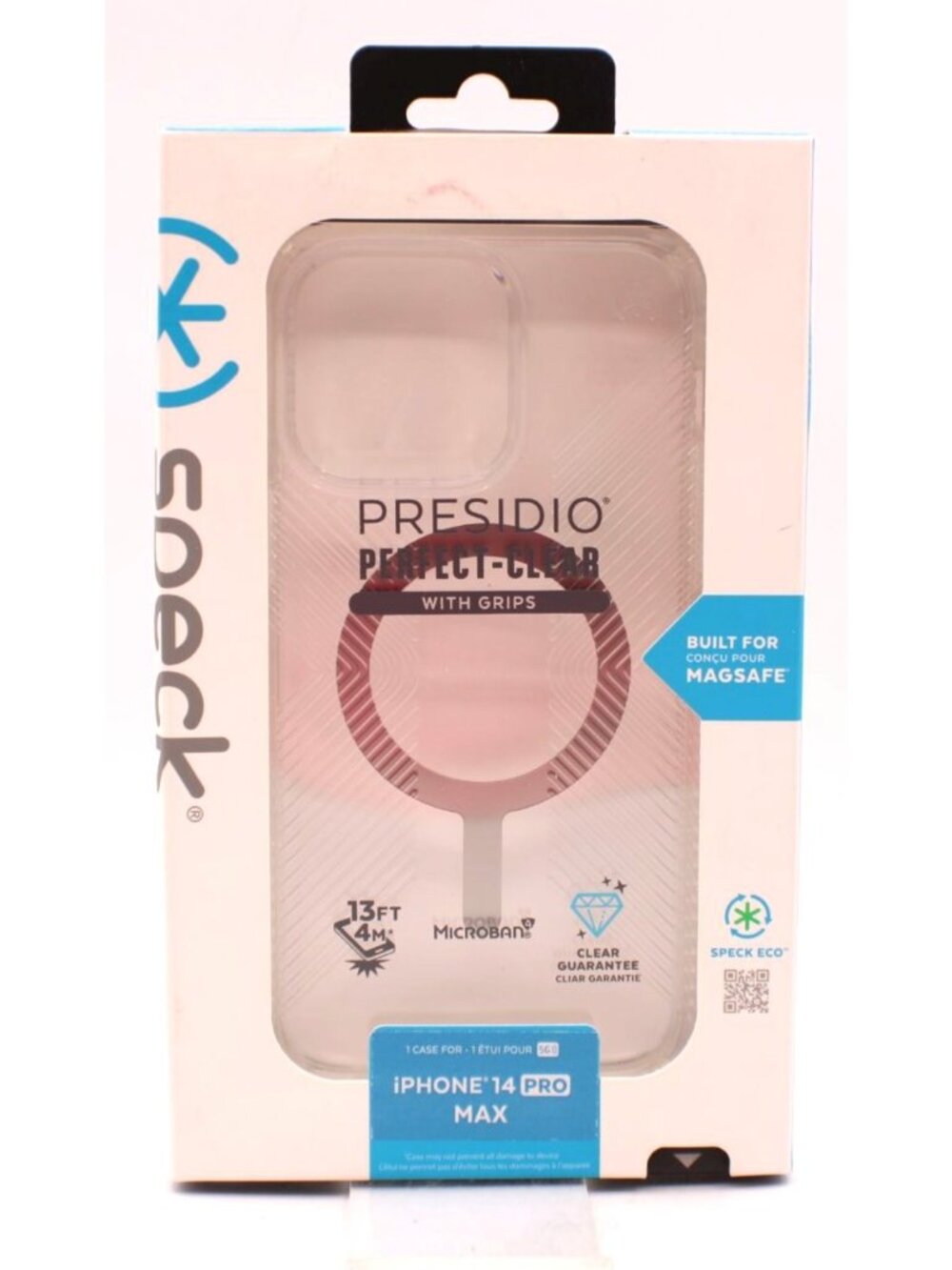 Speck Presidio Case MagSafe Clear Grips iPhone 14 Pro Max Protective Drop Cover